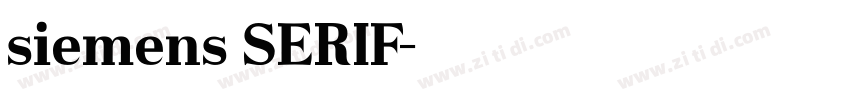 siemens SERIF字体转换